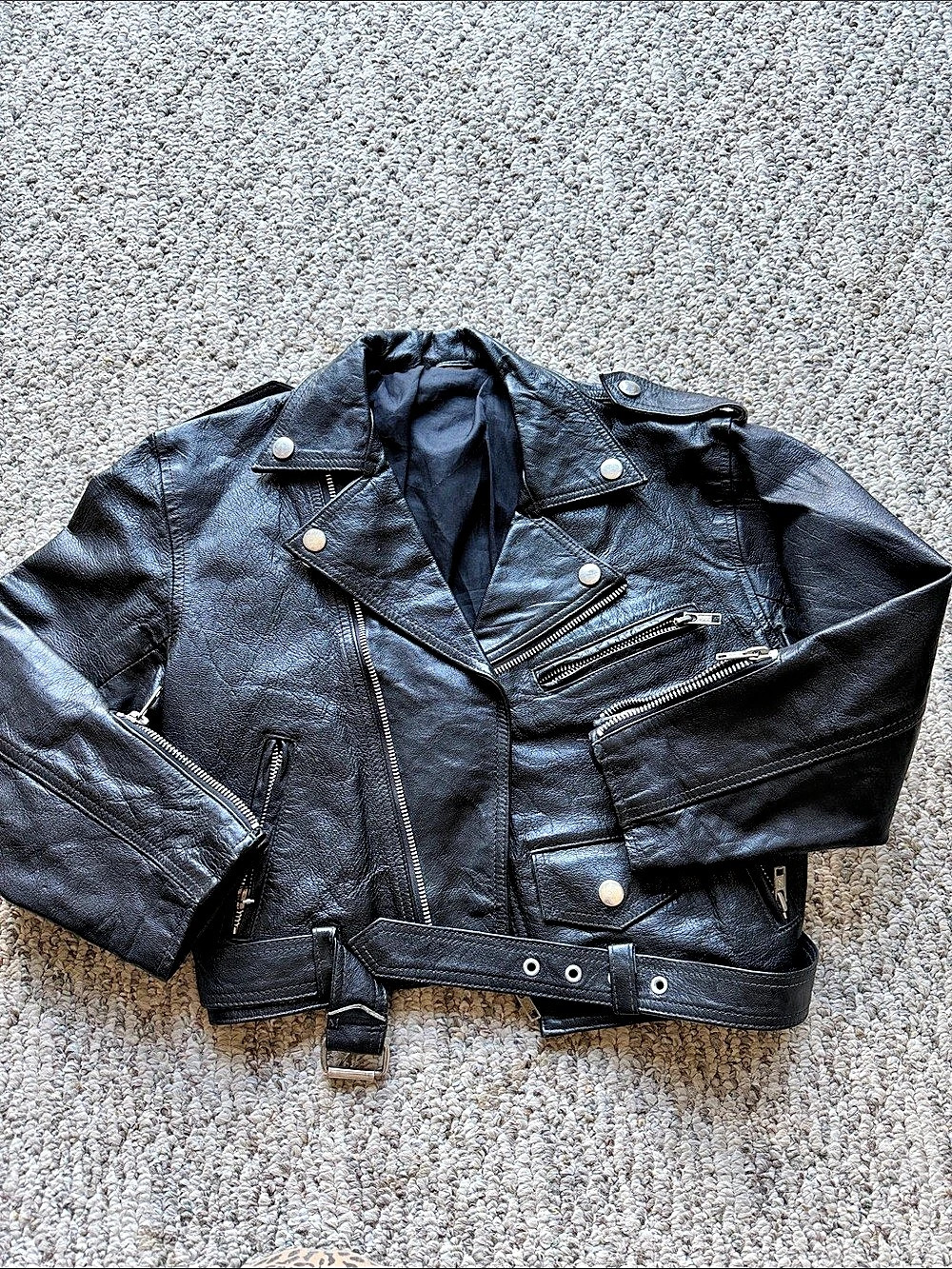 Black Leather Moto Jacket